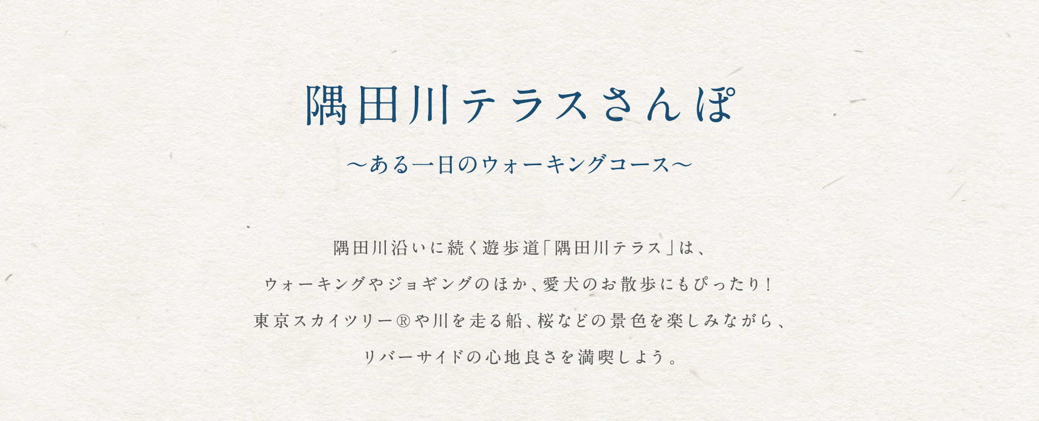隅田川テラスさんぽ